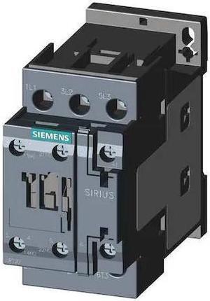 SIEMENS 3RT20281AC20 IEC Magnetic Contactor, 3 Poles, 24 V AC, 38 A, Reversing: