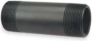 ZORO SELECT 6529 1xSH 1" MNPT x 2" TBE Kynar(R) Pipe Nipple Sch 80