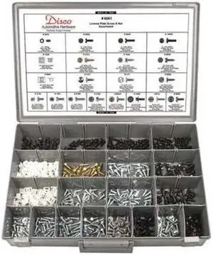 ZORO SELECT 8661 M10 to 5/8" Nut and Screw Assortment, Pan; Hex; Truss, Zinc