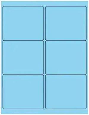 TAPE LOGIC LL180BE Tape Logic Rectangle Laser Labels, 4" x 3 1/3", Pastel Blue,