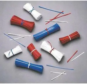 ZORO SELECT 5CRR3 7" Wire In Plastic Twist Ties, Pk10000