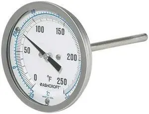 ASHCROFT 50EI60R Dial Thermometer,Bi-Metallic,1/2in, Back
