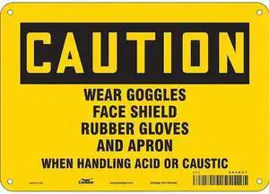 CONDOR 464X27 Safety Sign, 7 in Height, 10 in Width, Aluminum, Vertical