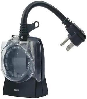 TORK 642E Plug In Timer,Blk,Outdoor,125V,Digital