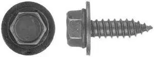 ZORO SELECT 5950PK Sheet Metal Screw, M6.30 x 20 mm, Black Phosphate Steel