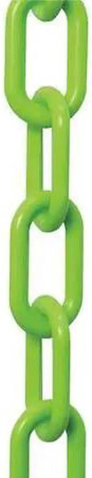 MR. CHAIN 50014-50 2" (#8, 51 mm.) x 50 ft. Safety Green Plastic Chain