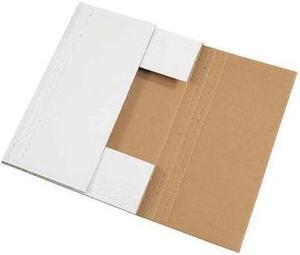 PARTNERS BRAND MIBMROS Easy-Fold Mailers, 15" x 11 1/8" x 2", White, 50/Bundle