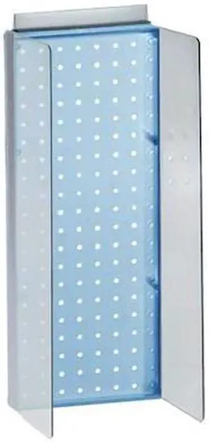 AZAR DISPLAYS 700359-BLU 8"W x 20.625"H Pegboard Powerwing Display