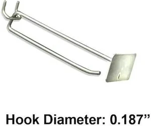 AZAR DISPLAYS 700826-50PK 6" Metal Wire Scan Hook: 0.187" Dia., PK50 AZAR DISPLAYS 700826-50PK 6" Metal Wire Scan Hook: 0.187" Dia., PK50