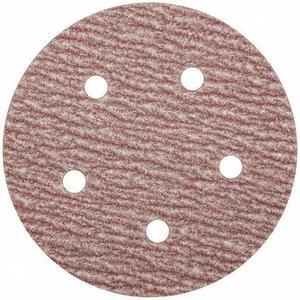 ZORO SELECT 05539520307 Hook-and-Loop Sanding Disc, 5" Dia, 5 Hole, Aluminum