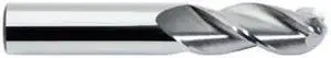 M.A. FORD 138B12500 Tuffcut X-Al 3 Flute Ball Nose End Mill Finisher, 1/8