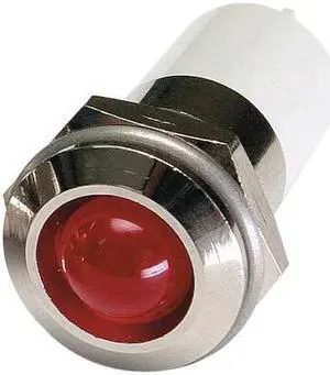 ZORO SELECT 24M145 Round Indicator Light,Red,12VDC