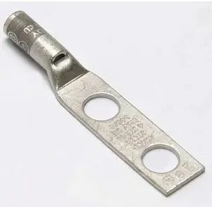 CodeCndctrStd Barrel CU Lug, 2 Hole, 4 AWG