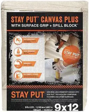 TRIMACO 04321 Drop Cloth, 12 ft. L x 9 ft. W