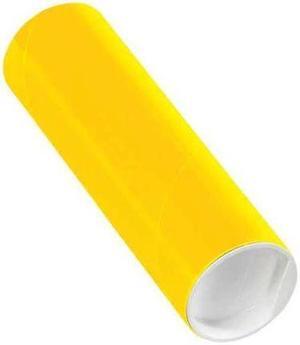 PARTNERS BRAND P2006Y Mailing Tubes with Caps, 2" x 6", Yellow, 50/Case