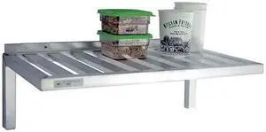 NEW AGE INDUSTRIAL 1121 Aluminum Wall Shelf, 20"D x 36"W x 13-1/2"H, Silver
