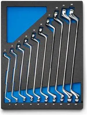 CAPRI TOOLS CP11950-10MT 75-Degree Deep Offset Double Box End Wrench Set, 6 to