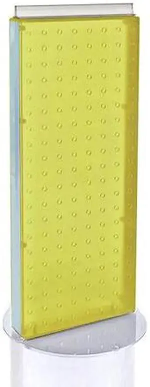 AZAR DISPLAYS 700509-YEL Non-Revolving 8"W x 20.75"H Pegboard Counter Display