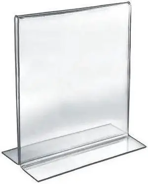 AZAR DISPLAYS 152710 11"W x 14"H Double-Foot Two Sided Sign Holder, PK10