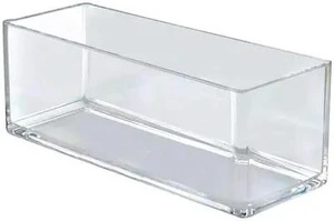 AZAR DISPLAYS 556344 4" x 10" Deluxe Clear Acrylic Rectangular Bin, PK4 AZAR DISPLAYS 556344 4" x 10" Deluxe Clear Acrylic Rectangular Bin, PK4