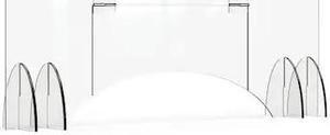 ROSSETO SERVING SOLUTIONS AG013 Avant Guarde 48x28 Acrylic Sneeze Guard with