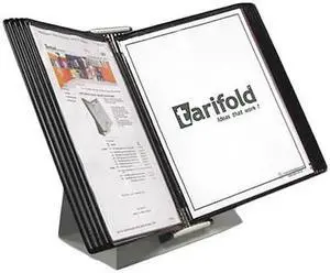 Tarifold D271 Desktop Reference System - 10 Panels with Black Borders - White Base