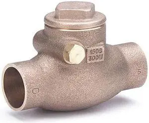 MILWAUKEE VALVE 1509 1-1/2 1-1/2" Solder Bronze Swing Check Valve