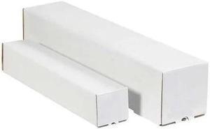 PARTNERS BRAND M3325 Square Mailing Tubes, 3" x 3" x 25", White, 25/Bundle