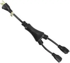 ZORO SELECT 5XFT7ID Splitter Power Cord, 5-15P, SJT, 1.2 ft., 15A