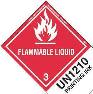 LABELMASTER HSN3400ET Flammable Liquid Label,UN1210,PK500