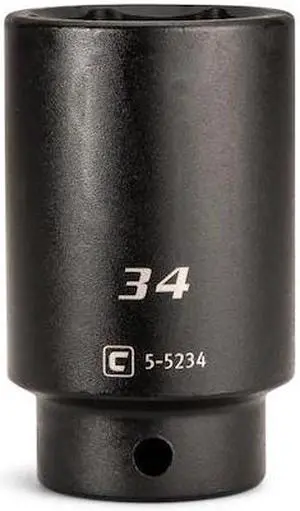 CAPRI TOOLS 5-5234 1/2 in Drive 34 mm 6-Point Metric Deep Impact Socket