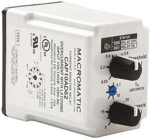 MACROMATIC CAP10AD68 Current Sensing Relay,SPDT Form,24VAC