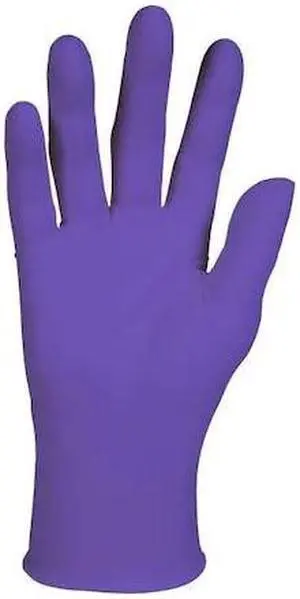 KIMTECH 55083 Purple Nitrile, Nitrile Exam Gloves, 6 mil Palm, Beaded Cuff,