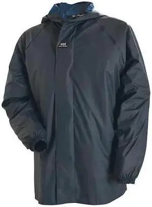 HELLY HANSEN 70317_590-XL Rain Jacket with Hood,Navy,XL