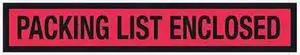 Tape Logic PL435 10 X 12 in. 2 Mil Poly Red Packing List Enclosed Envelopes