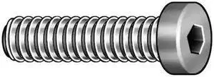 ZORO SELECT LHSFIA-100075USA-100BX #10-32 Socket Head Cap Screw, Flat, Black