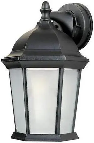 MAXIM 56024FTBK Builder Cast LED E26 1-Light 8" Wide Black Outdoor Wall Sconce