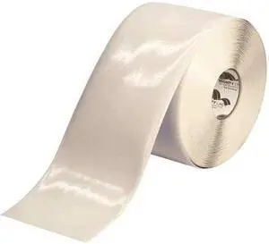 MIGHTY LINE 6RW Floor Marking Tape, Rubber, No Legend, White, 6 in W.