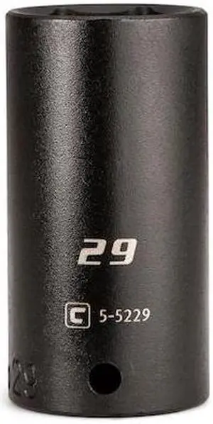 CAPRI TOOLS 5-5229 1/2 in Drive 29 mm 6-Point Metric Deep Impact Socket