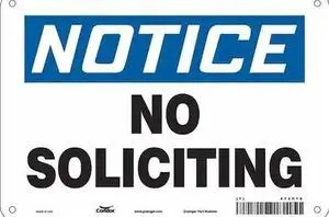 CONDOR 472D19 Safety Sign, 7 in Height, 10 in Width, Aluminum, Vertical
