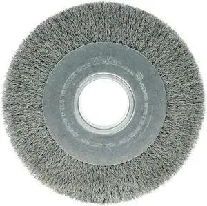 WEILER 3140 8" Wide Face Crimped Wire Wheel .0118" Steel Fill 2" Arbor Hole