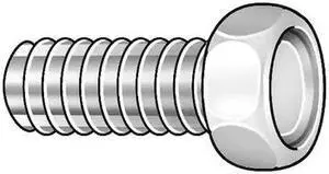 ZORO SELECT 575668-PG #6-32 x 3/4 in Hex Hex Machine Screw, Zinc Plated Steel,