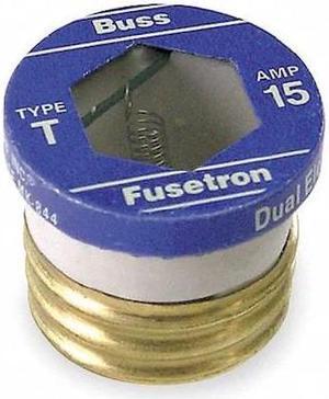 EATON BUSSMANN T-5-6/10 Plug Fuse, T Series, Time-Delay, 5.60A, 125V AC,