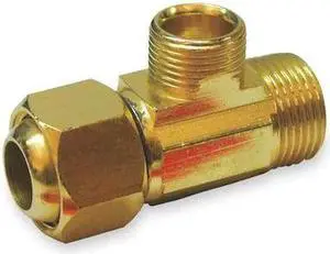 ZORO SELECT 993-018NL 1/2" x 3/8" Compression Brass Supply Stop Extender Tee