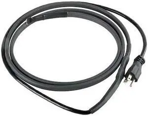 ZORO SELECT 13R103 Electric Heating Cable, 120VAC, 18 ft Length, Waterproof,