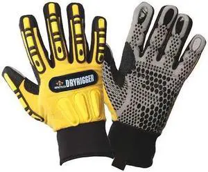 IMPACTO WGRIGGXXXL Mechanics Gloves,Yellow/Black,3XL,PR