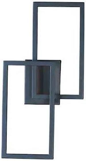 ET2 E21511-BK Traverse LED 2-Light 4.75" Wide Black Vanity Light