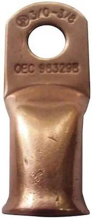 WESTWARD 23YZ19 Lug,4 ga.,3/8 In.,Crimp/Solder,PK25