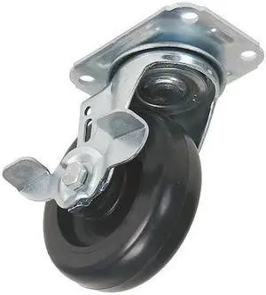 ZORO SELECT 5UX73 Swivel Plate Castr,Polyolfin,3 in,176 lb