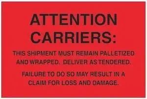 TAPE LOGIC DL3181 Tape Logic® Labels, "Must Remain Palletized", 4" x 6",